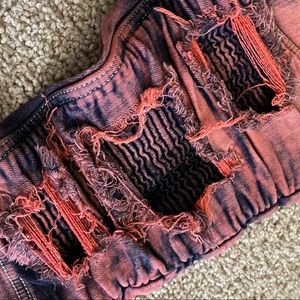 BLACK Premium Men’s distressed skinny flex jeans. Your new fave red jeans!